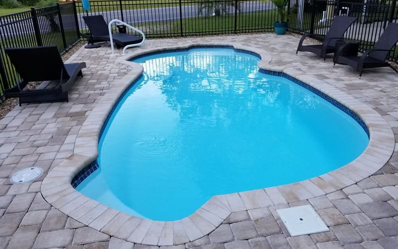 fiberglass pool modern backyard usa