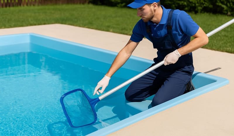 fiberglass pool maintenance worker usa