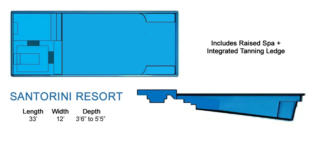 Santorini Resort Fiberglass Pools Construction In Florida